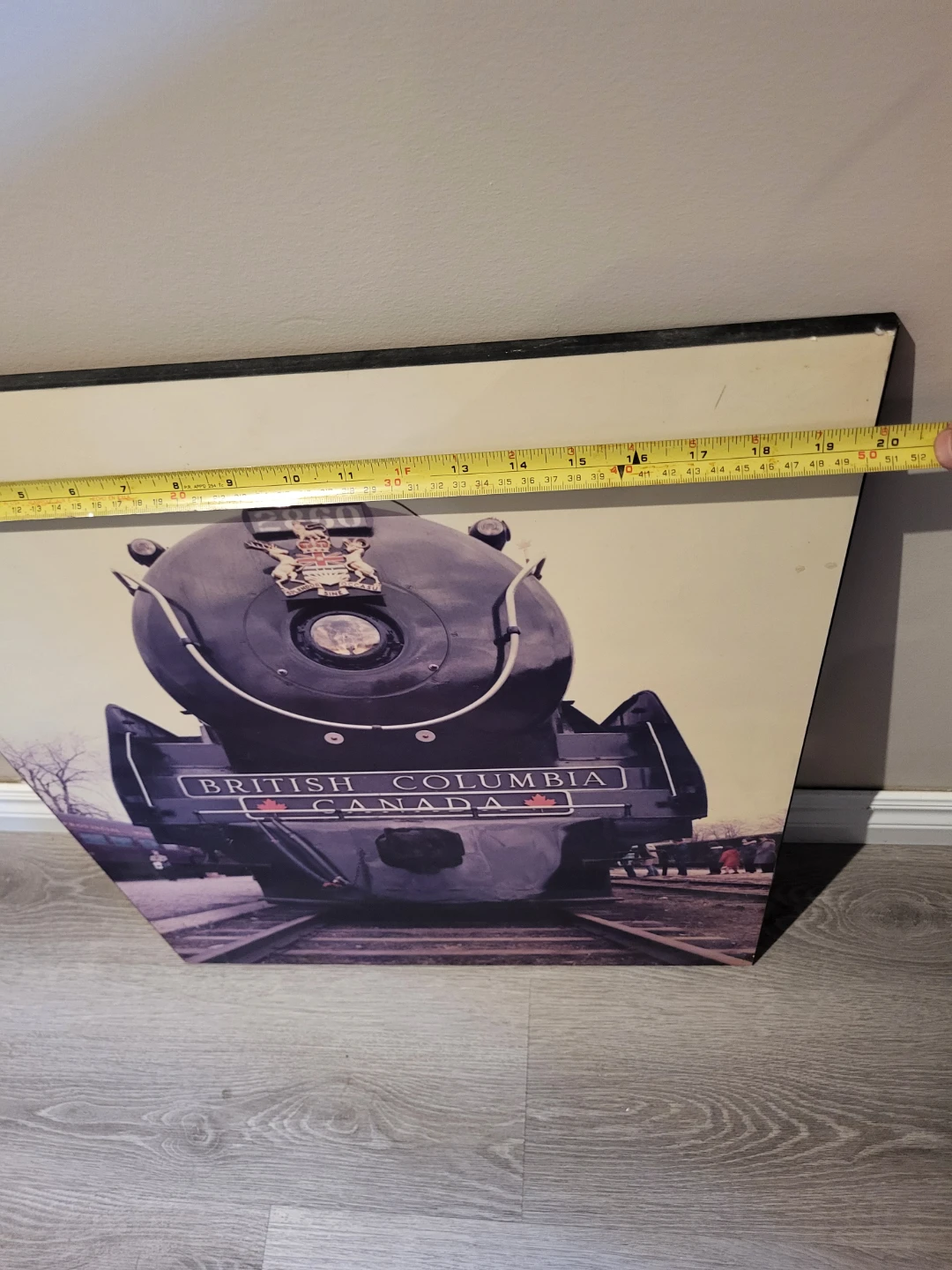 Canadian Pacific Steam Locomotive Print on Board - photo 3