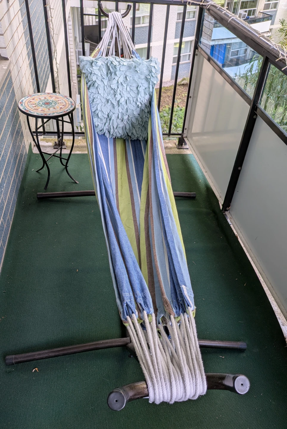 Striped Hammock with Stand and Carrying Bag - photo 3