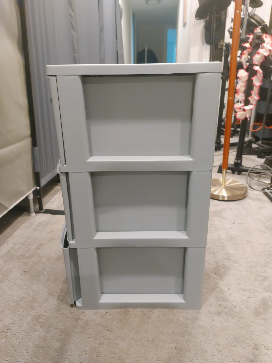 Gray 3-Drawer Storage Unit - photo 2