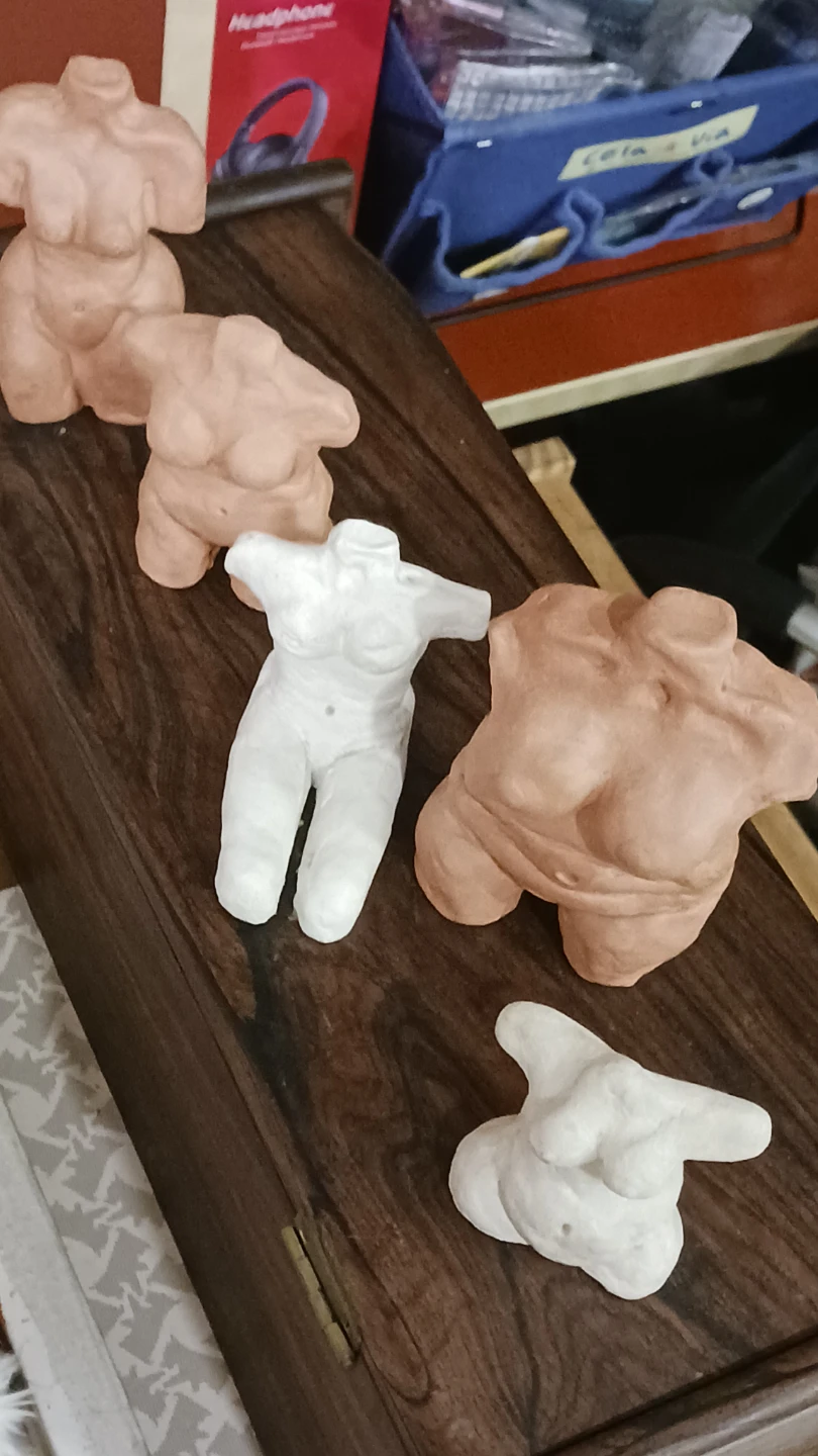 Handmade Clay Torso Figurines (Set of 5)