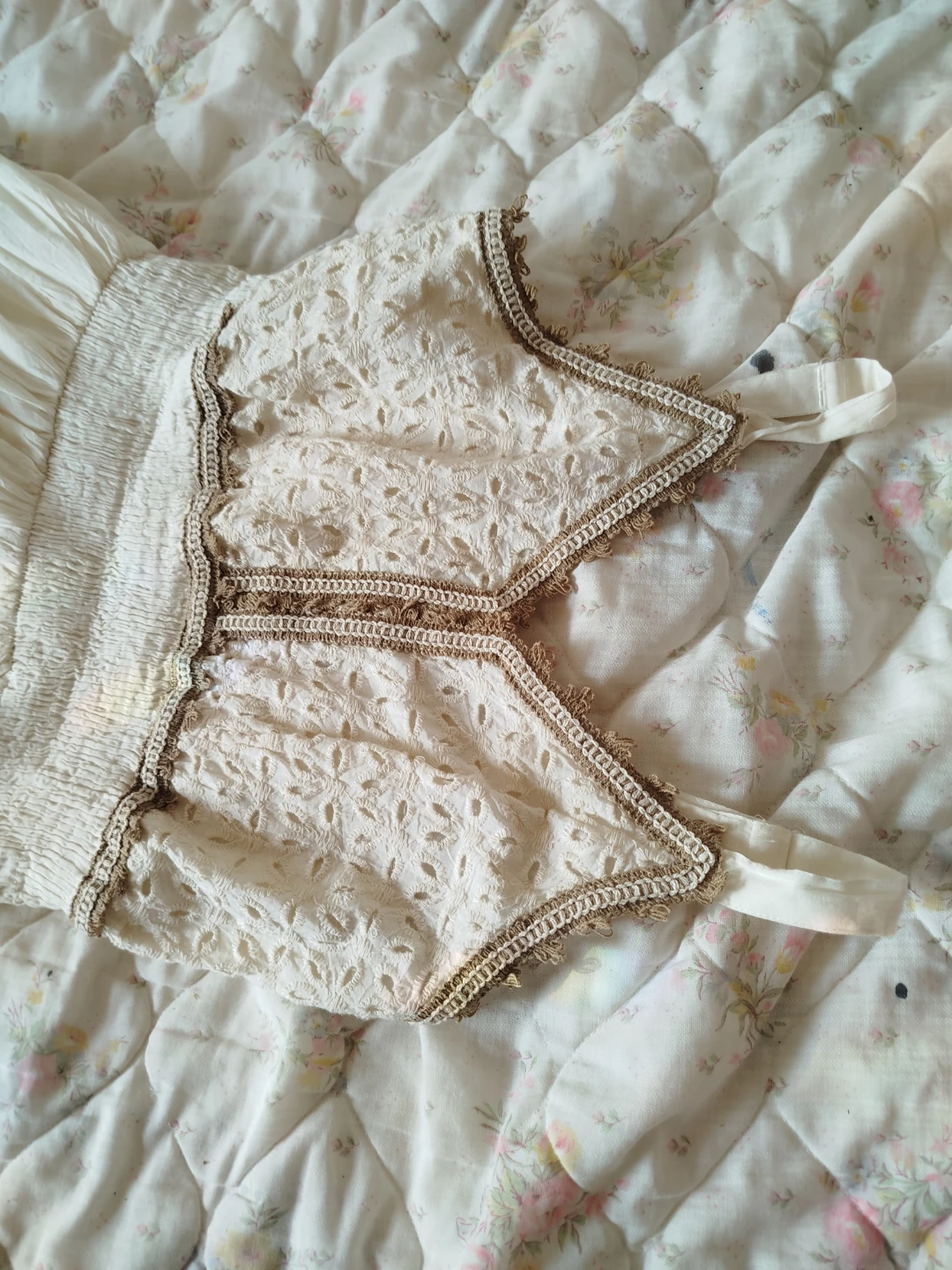 Cream boho style sundress