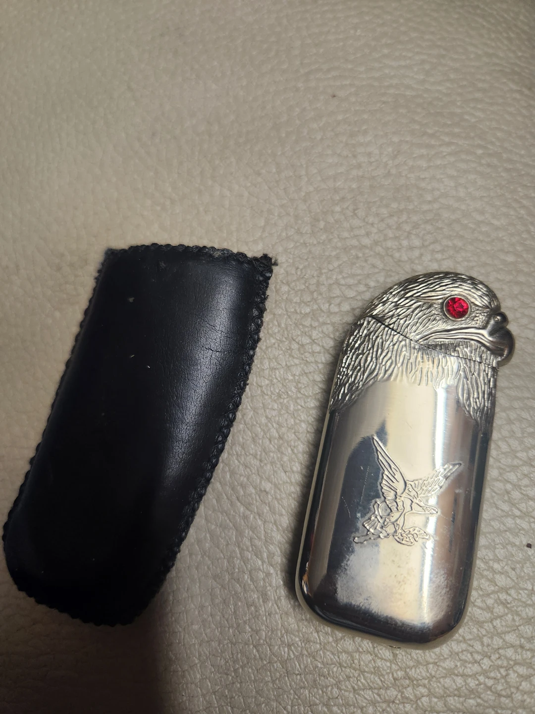 Vintage Harley-Davidson American Eagle Lighter with Case