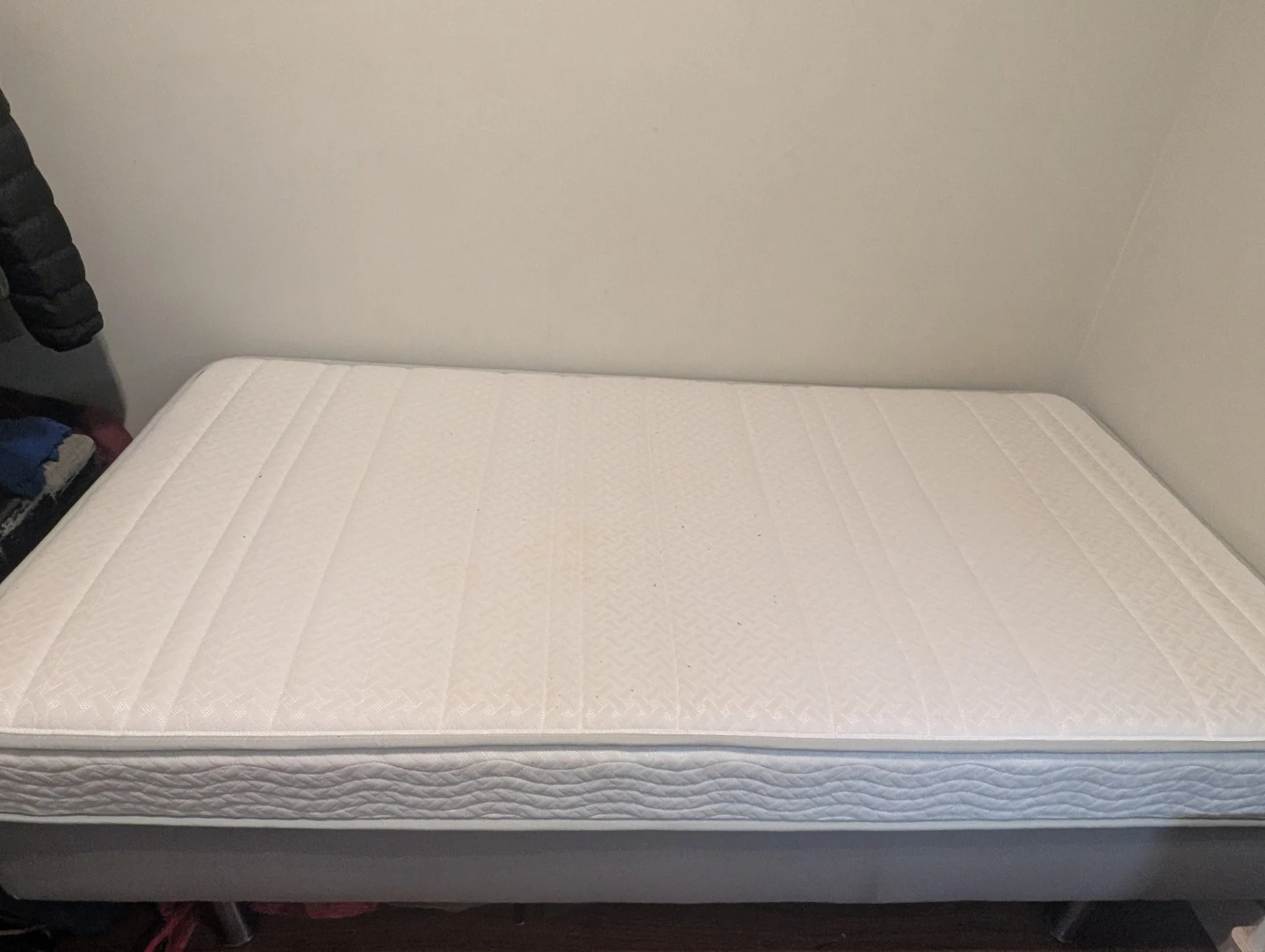 Twin bed frame with mattress