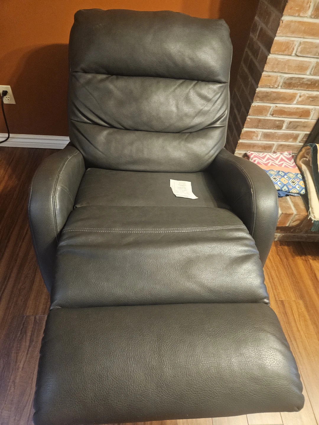 Grey Leather Recliner Chair - photo 2