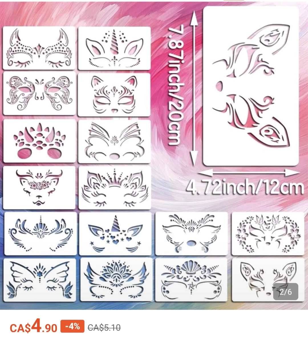 Face Painting Stencils Templates