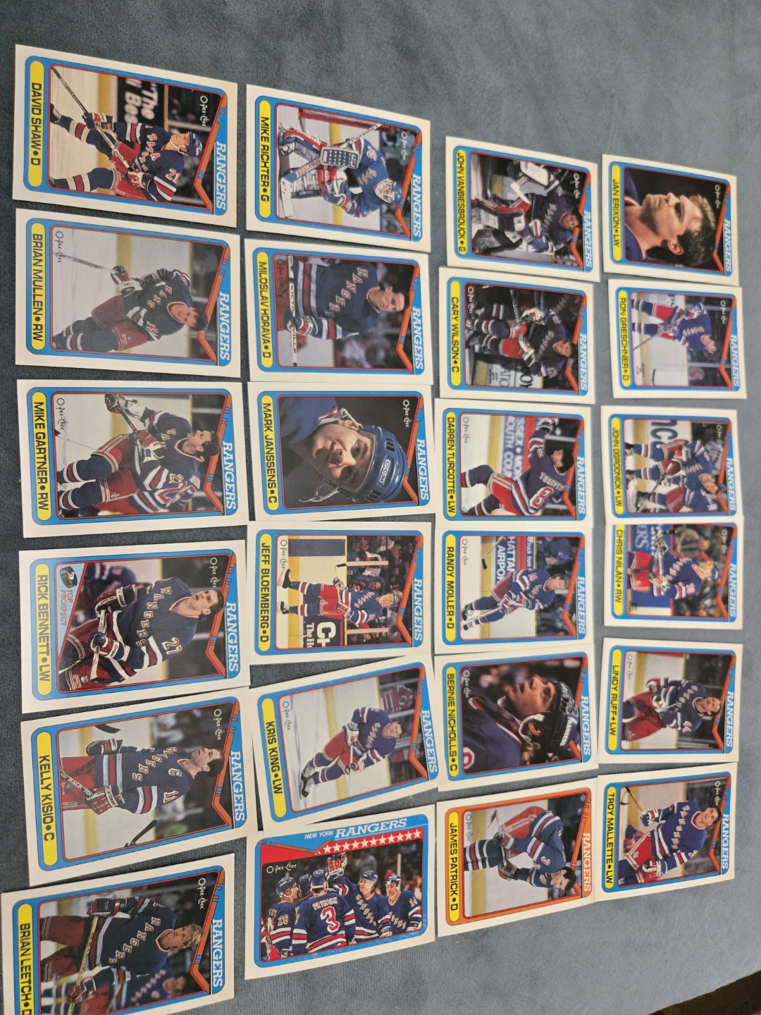 Rangers hockey cards