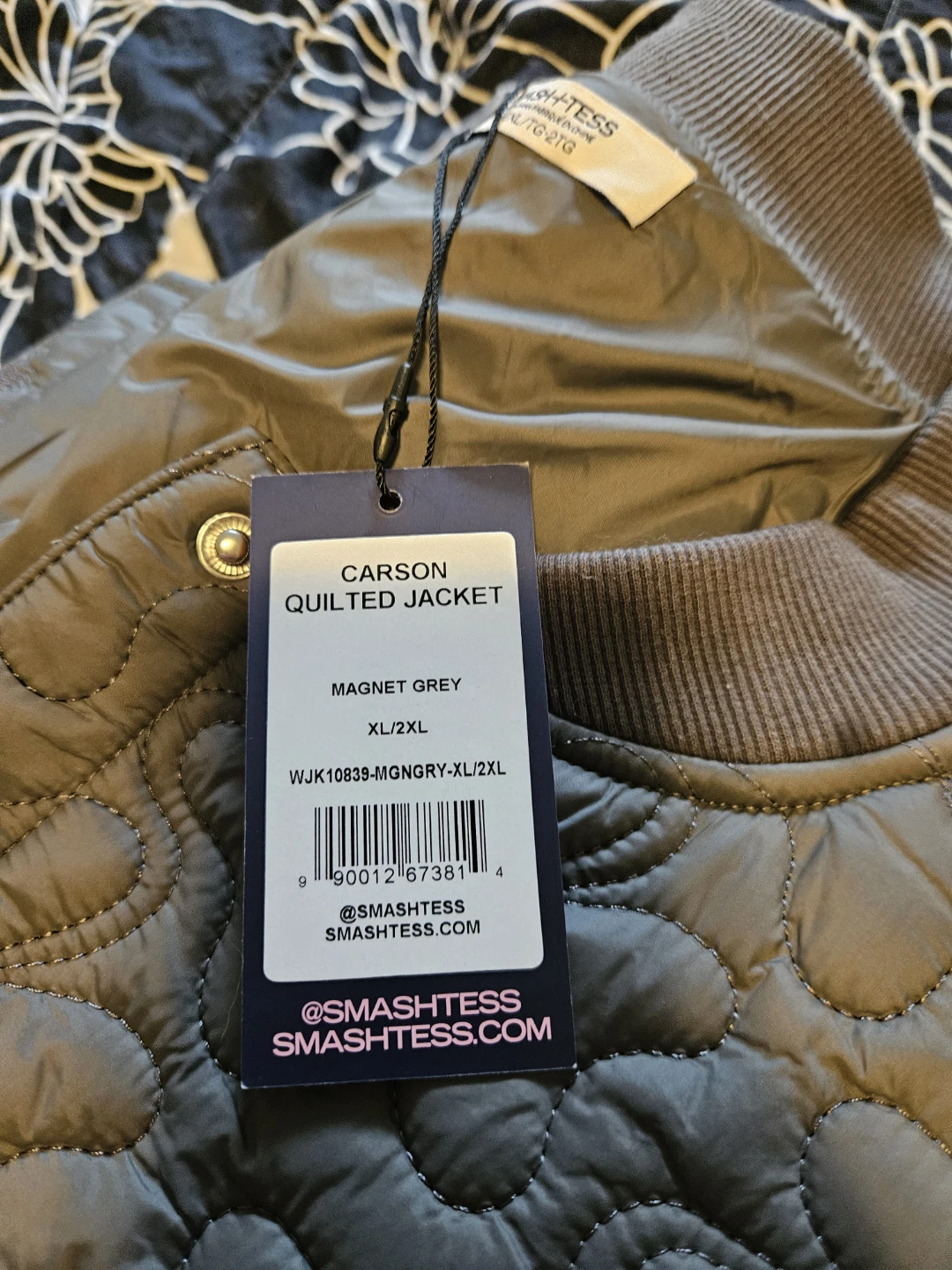 Smash+ Tess Carson Quilted Jacket Magnet Grey XL-2XL - photo 3