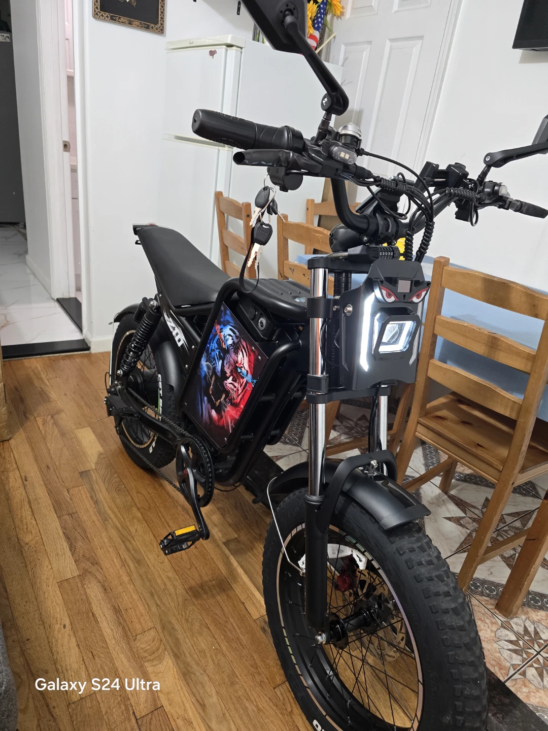 Black Electric Fat Tire Bike
