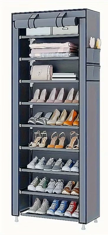 (BRAND NEW) 27 Pairs Dustproof Shoe Rack Organizer Grey - photo 2