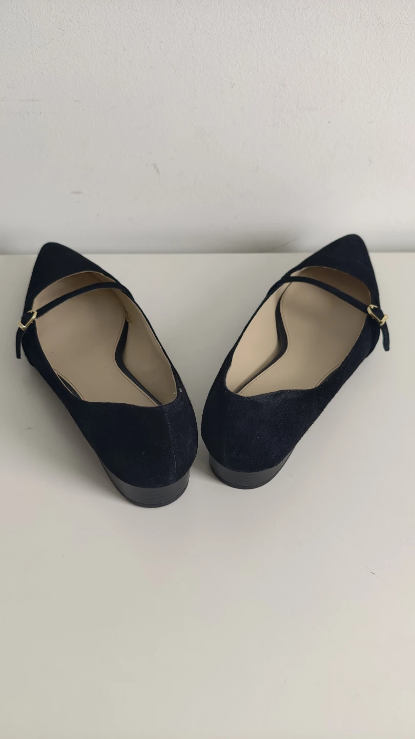 Cole Haan Black Suede Mary Jane Flats - photo 4