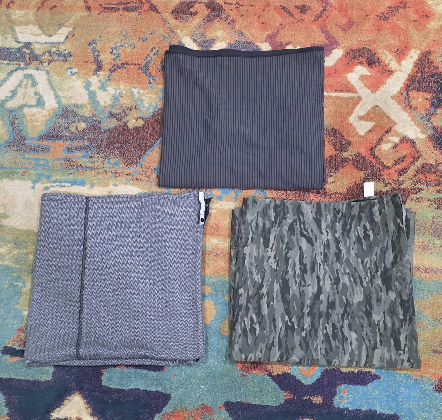 Three Lululemon Vinyasa scarves
