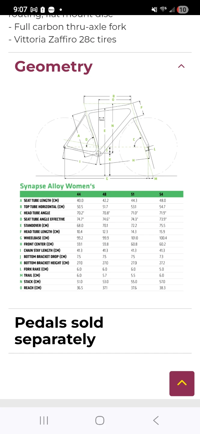 Cannondale Synapse Disc Women's Sora Bike - 48cm - photo 3