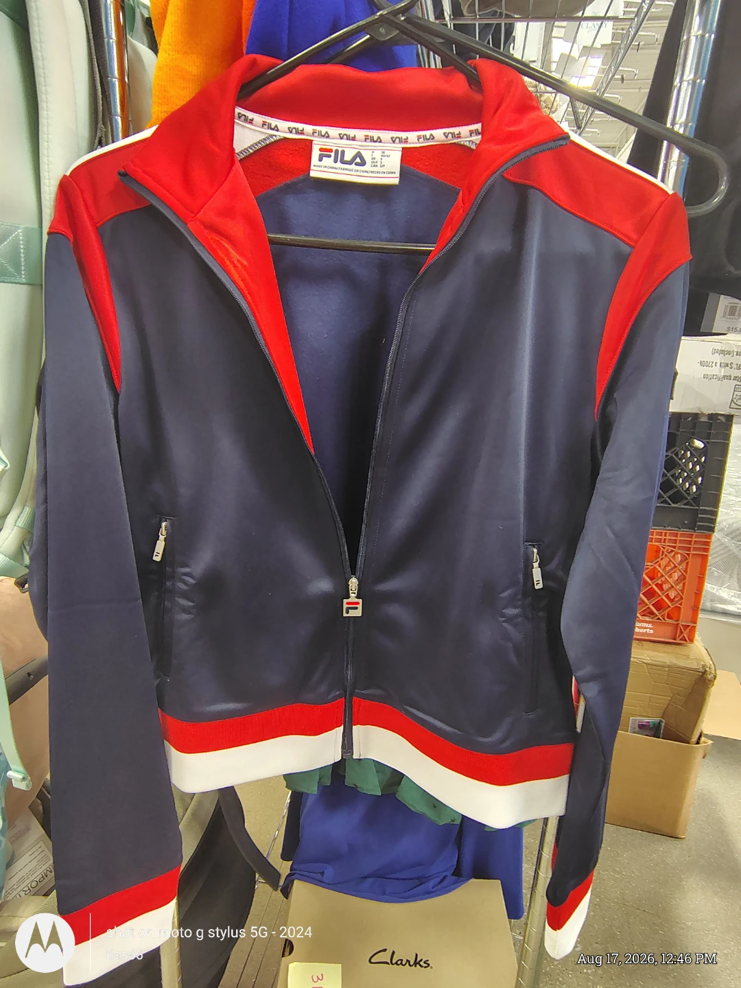 Fila Sandy Track Jacket - Navy/Red/White - Size S