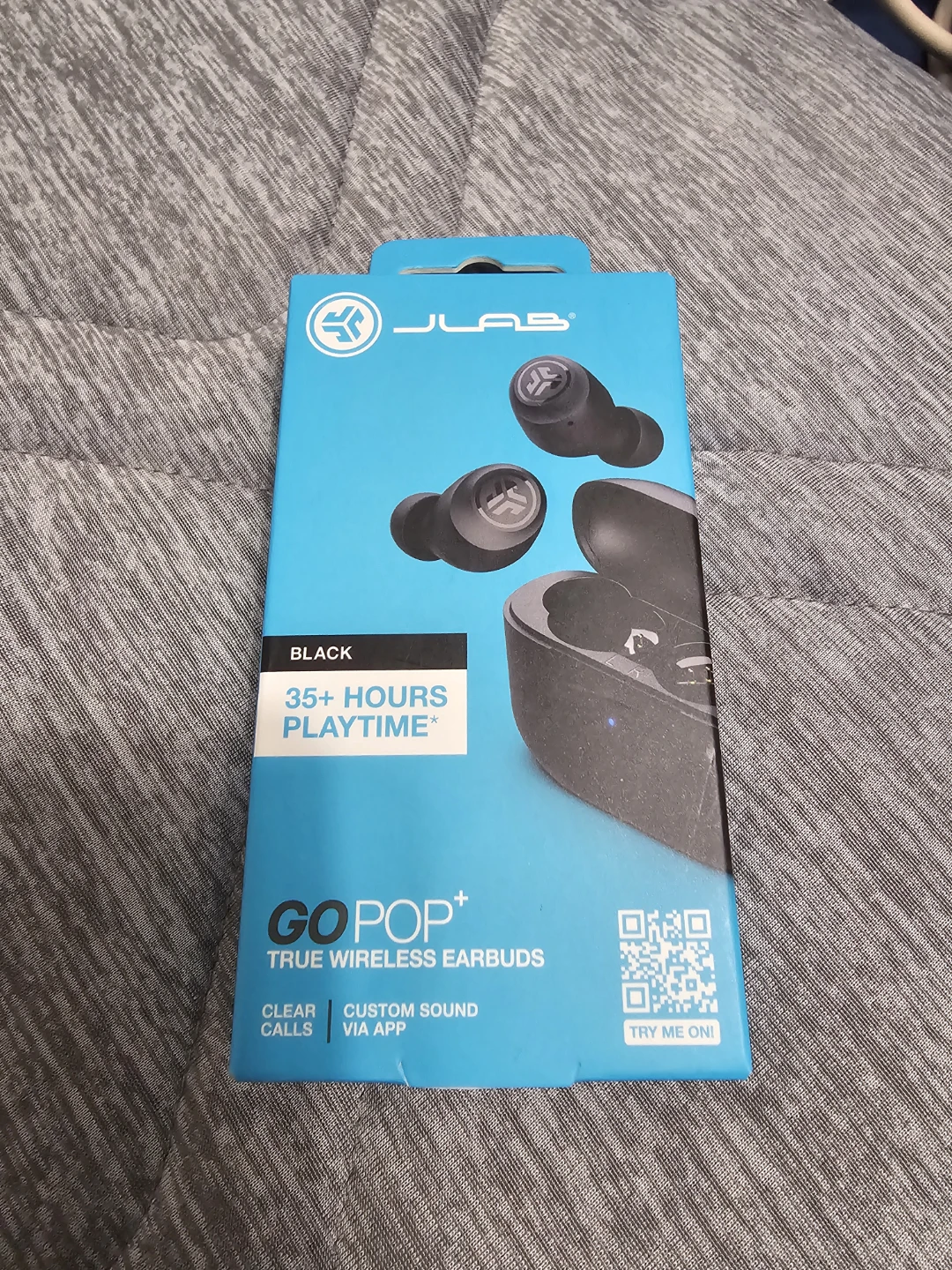 JLAB GO AIR POP+ True Wireless Earbuds & Charging Case, Black👂🎶
