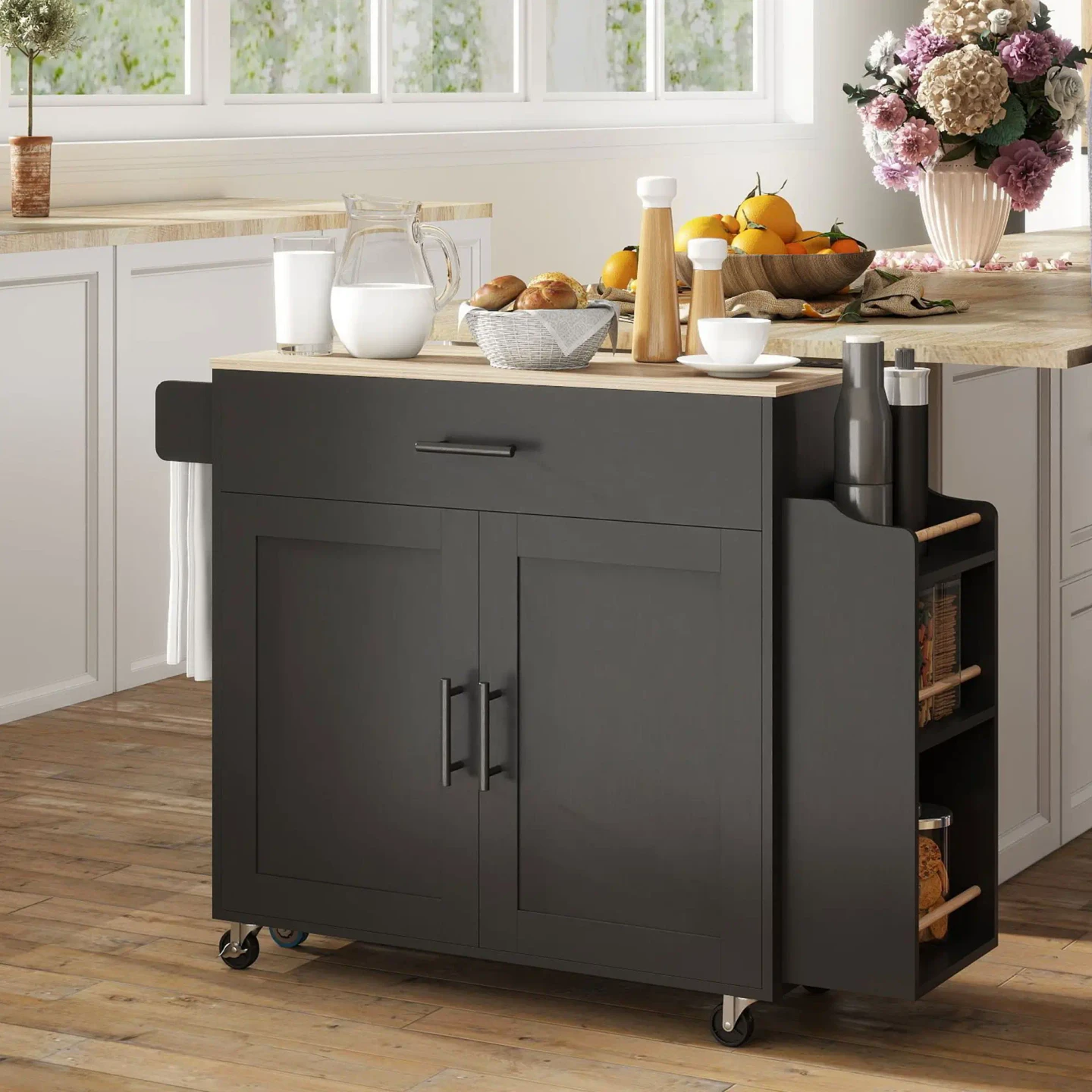 Brand new Kitchen Island Cart with Charging Station - photo 2