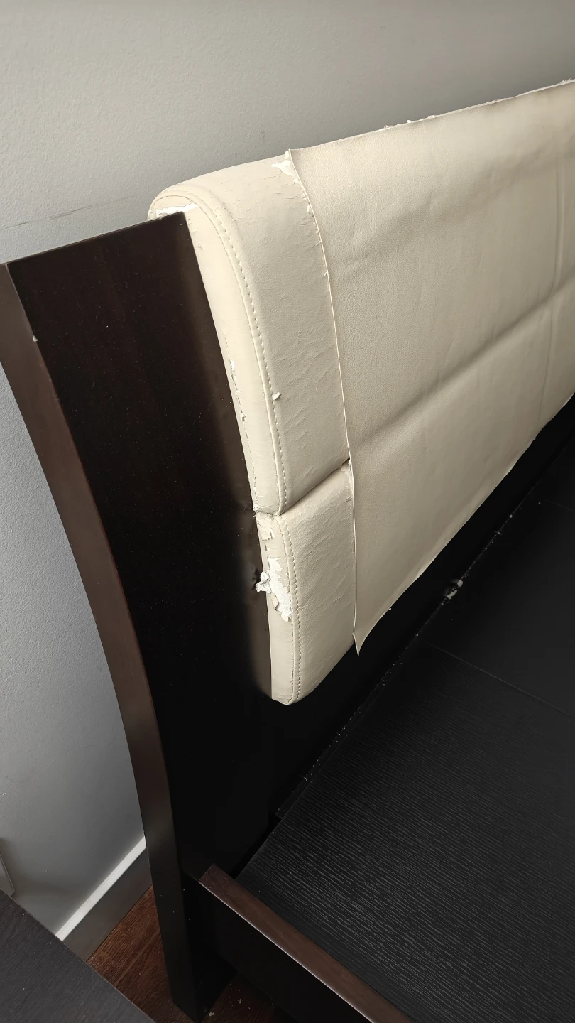Queen Size Dark Wood Bed Frame with Storage - photo 3