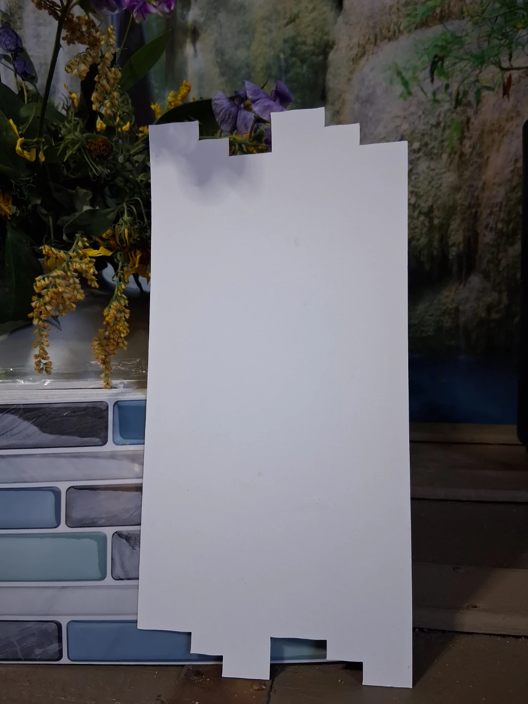 Brand new 50 ceramic look vinyl tiles- wall/ backsplash - photo 3