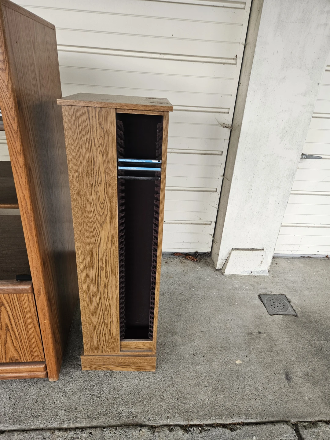 Oak Entertainment Unit with CD Tower - photo 5