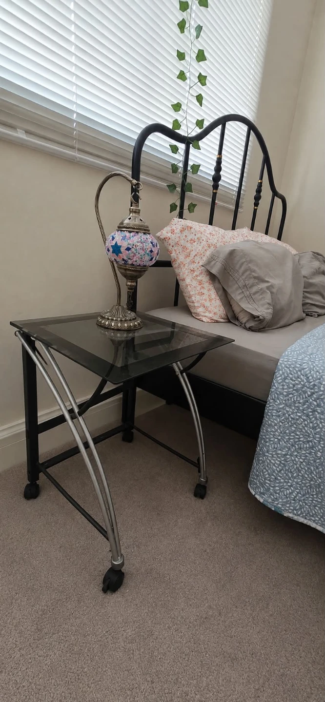 Ikea Queen bed with Mattress and night stand - photo 2