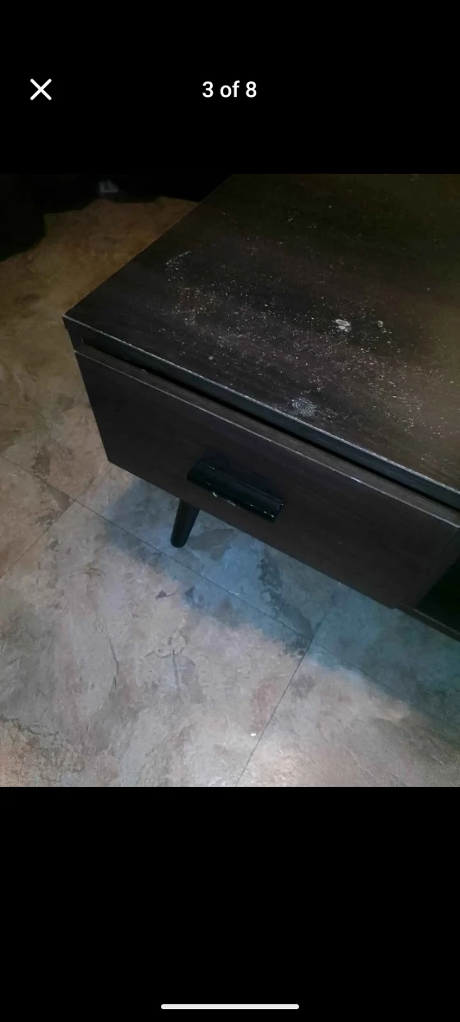 Dark Wood Coffee Table with Drawer - photo 3