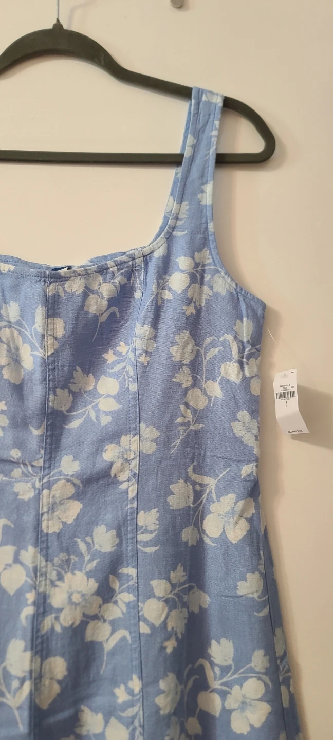 Old Navy Blue Floral Maxi Dress Size S