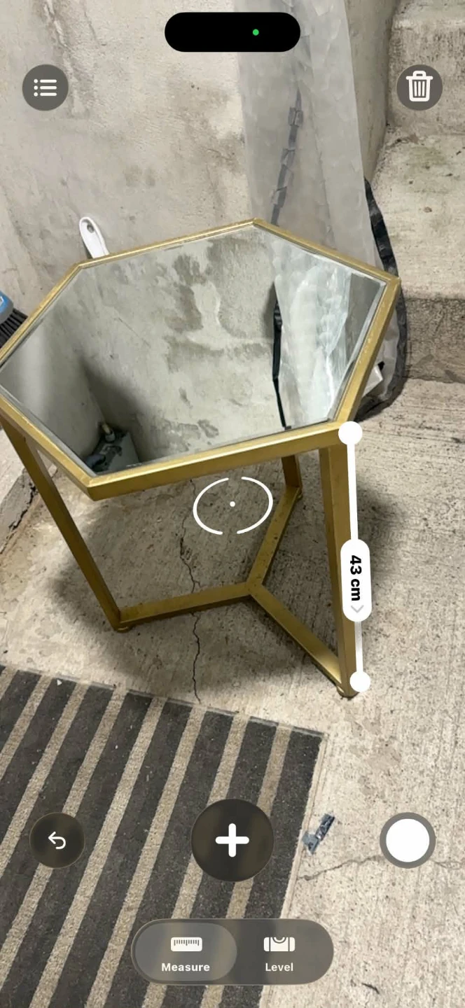 Hexagon Mirrored Accent Table - Gold - photo 2