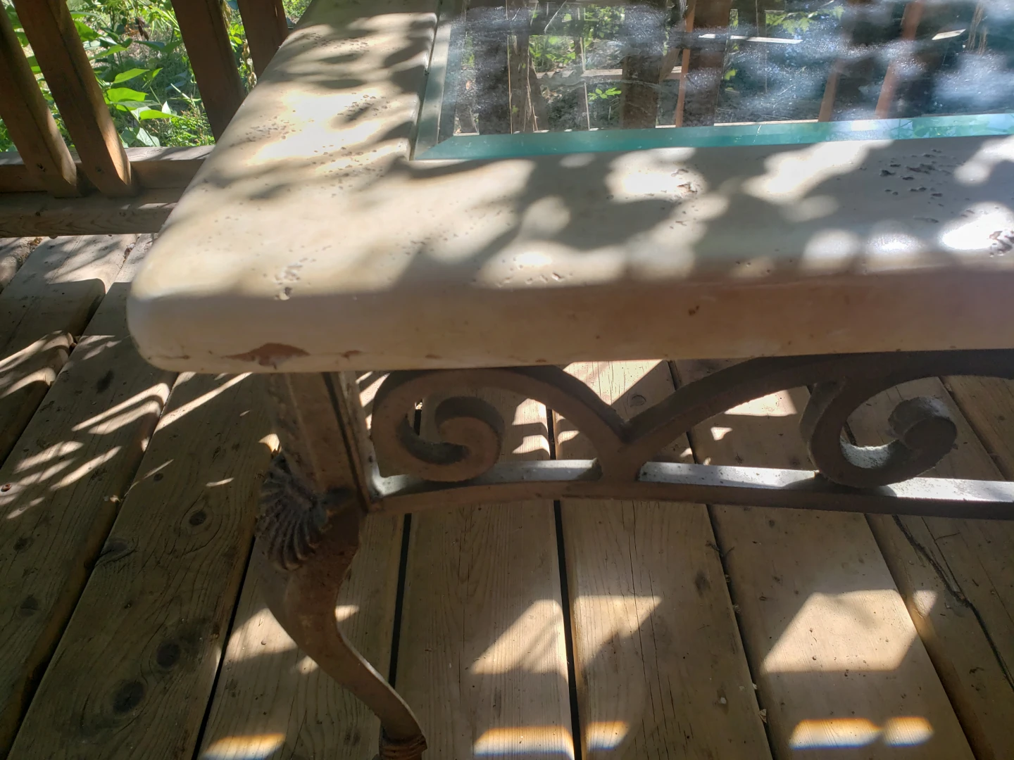 Cast Iron with Glass Top Coffee Table - photo 5
