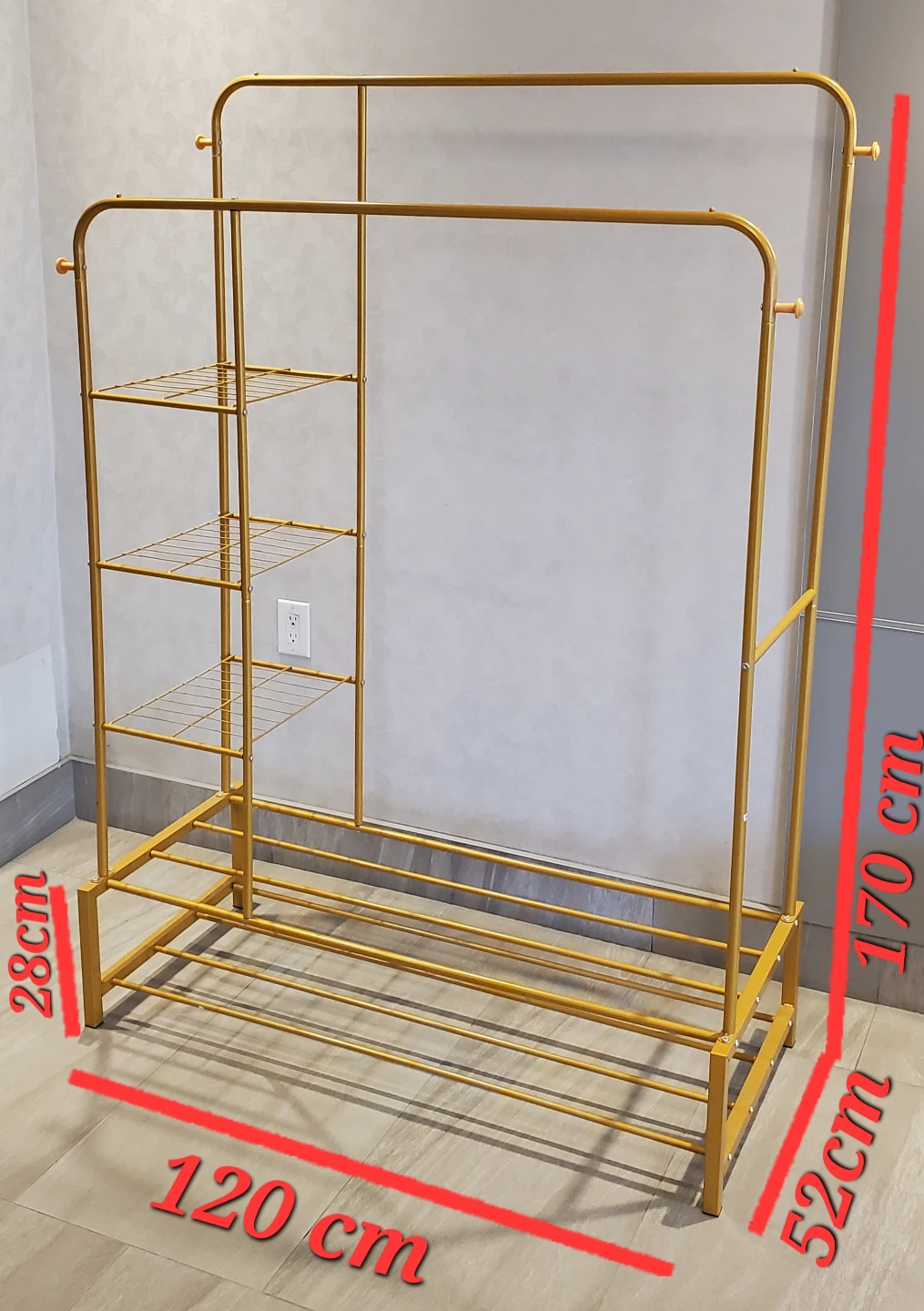 ✴️ Metal Clothing Garment Rack with Shelves/Storage - photo 3