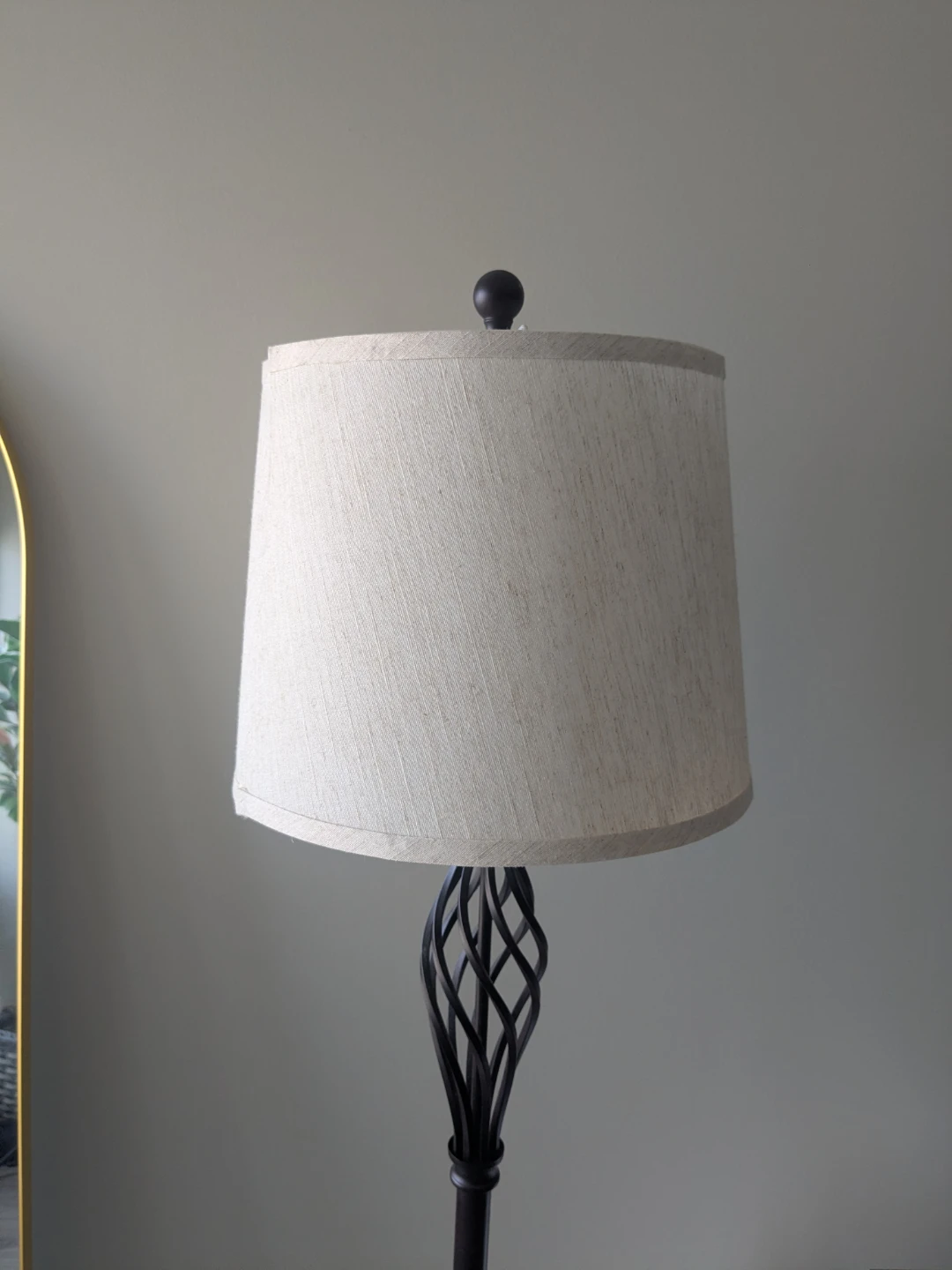 Wrought Iron Style Floor Lamp with Fabric Shade - photo 4