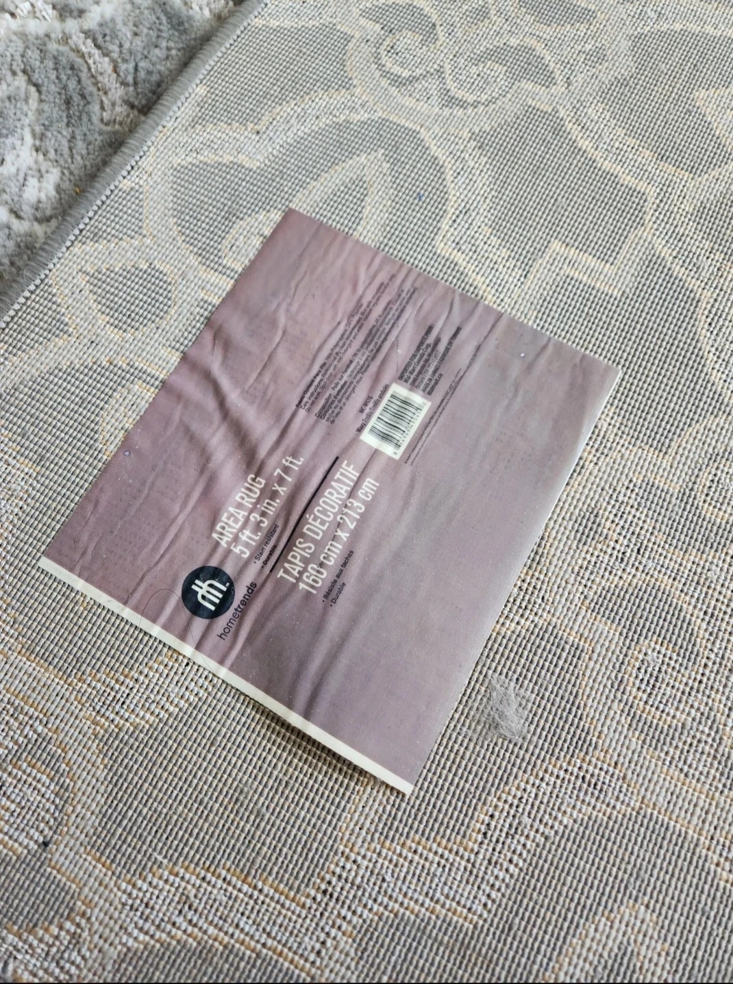 HomeTrends Area Rug - Grey Patterned