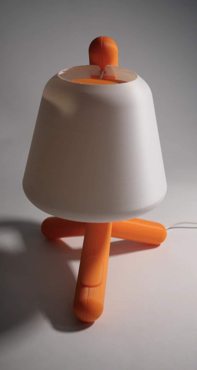 Orange and White Table Lamp - photo 3