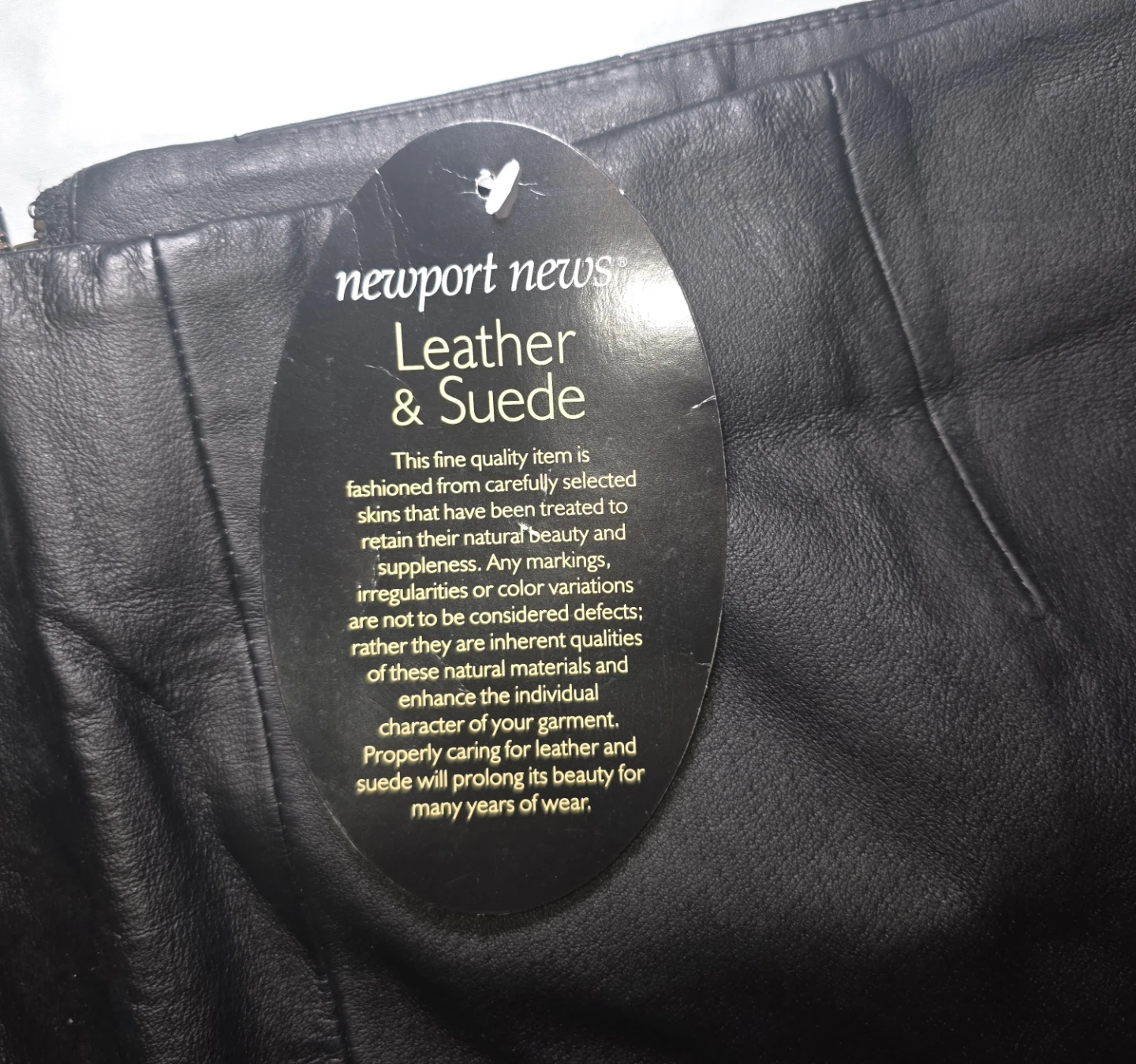 Newport News Black Leather Skirt Size 18W - photo 3