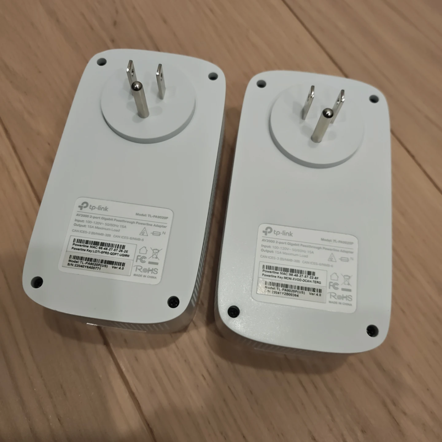2x TP-Link TL-PA9020P AV2000 Powerline Adapter Kit