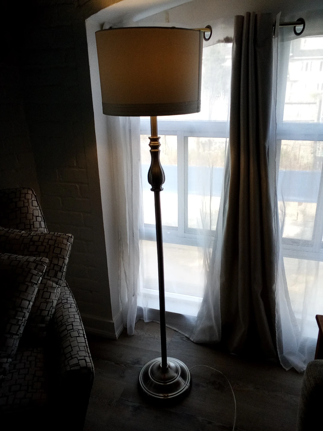 Floor Lamp with Drum Shade