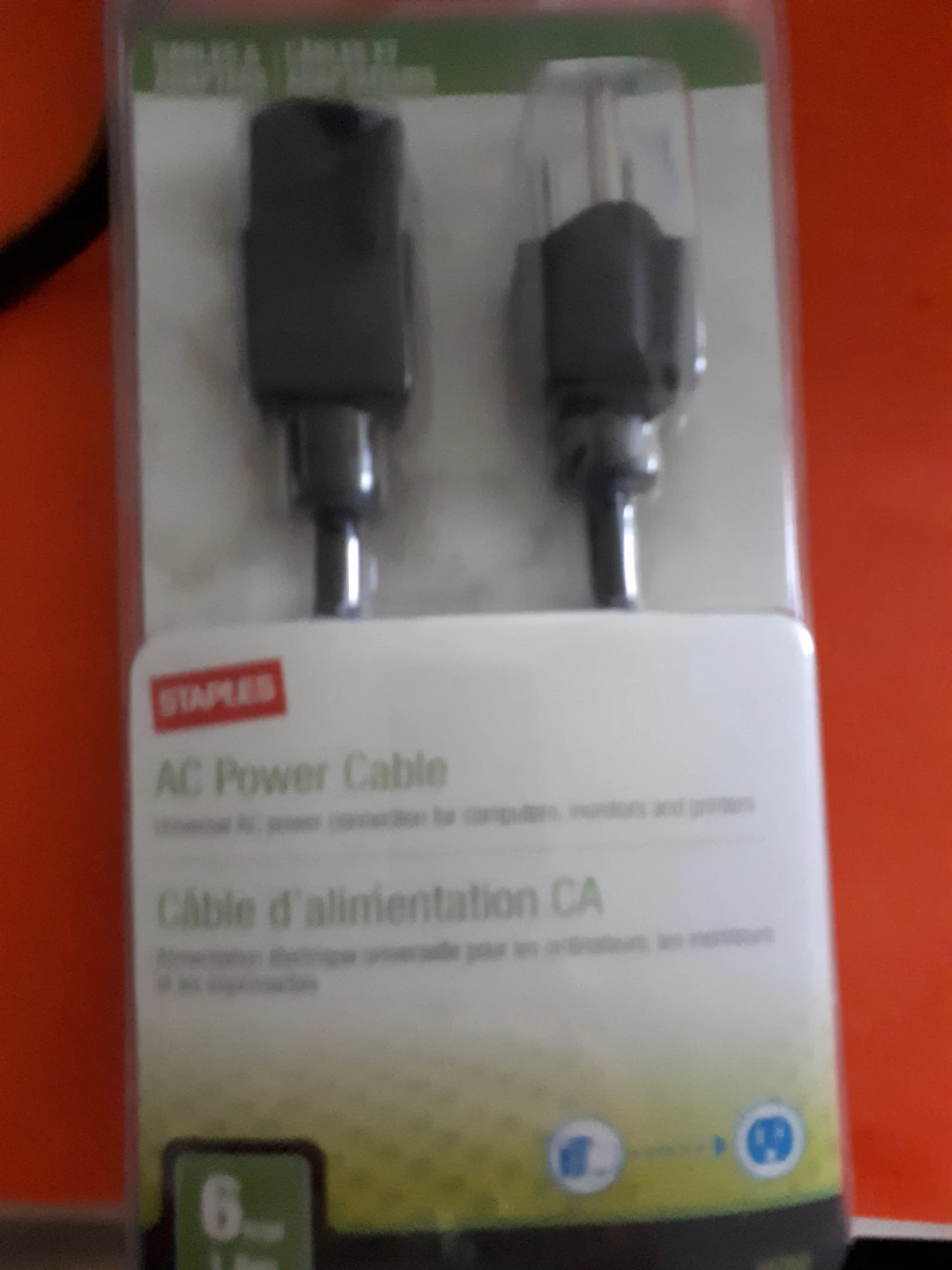 Staples AC Power Cable - 6ft