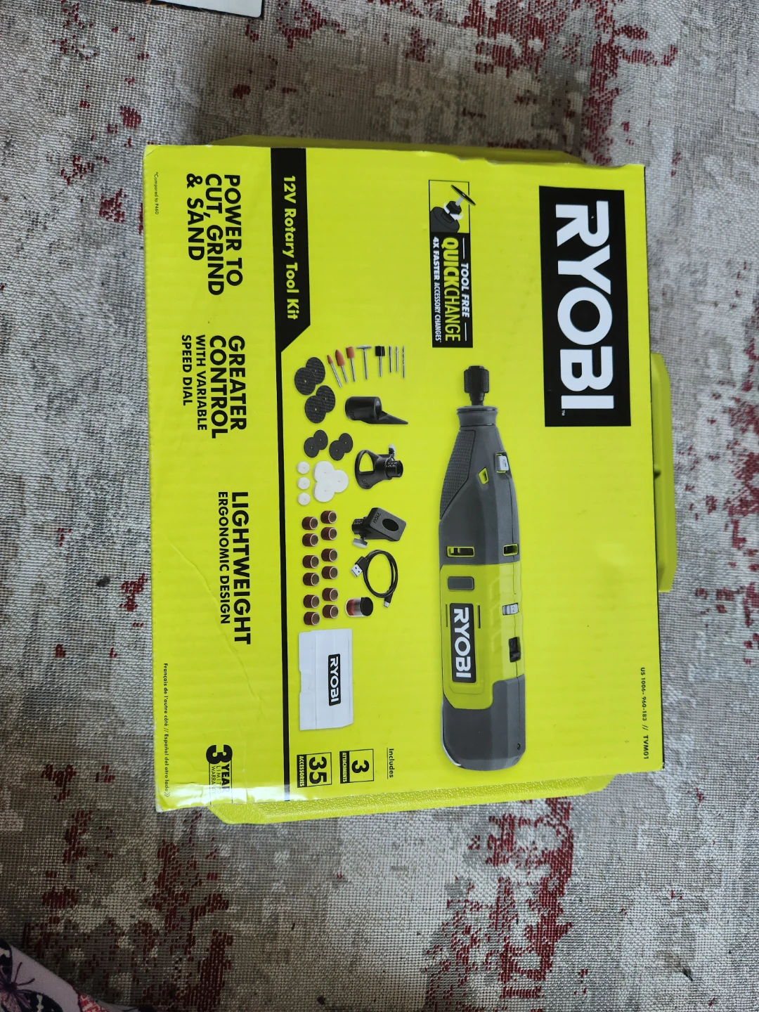 Ryobi 12V Rotary Tool Kit with 35 Accessories