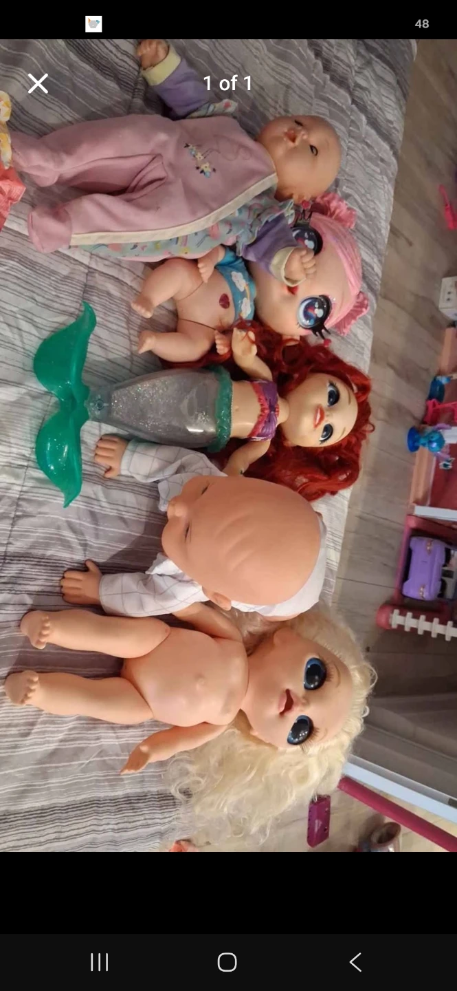 Lot of 4 Dolls including Mermaid and Baby Doll