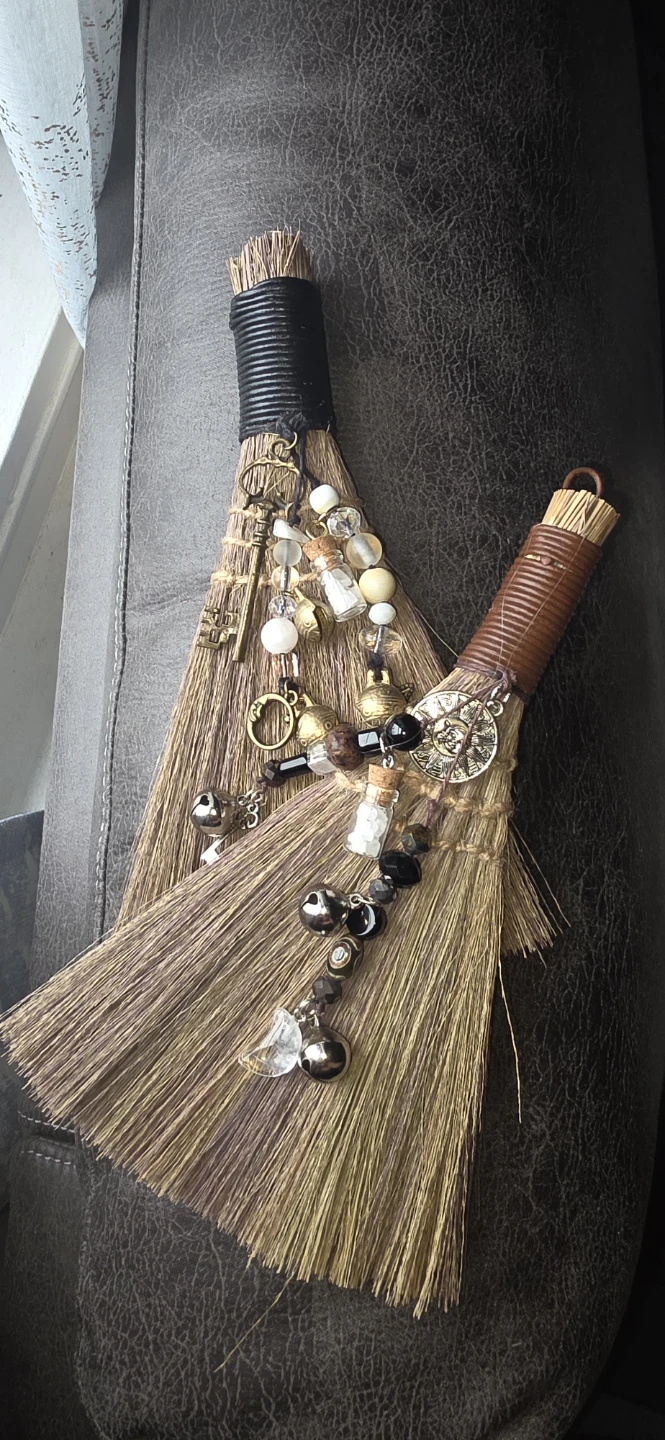 Miniature Brooms with Charms