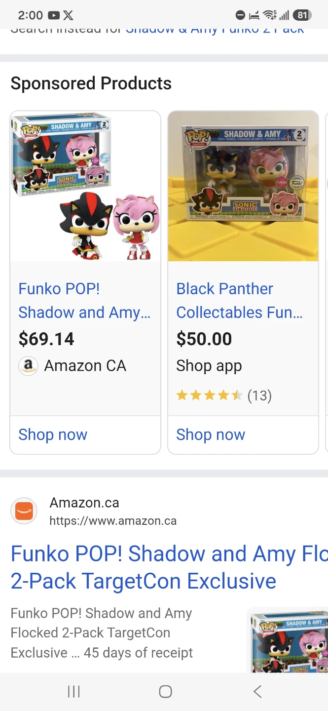 Funko POP! Games: Shadow & Amy [Flocked] - photo 2