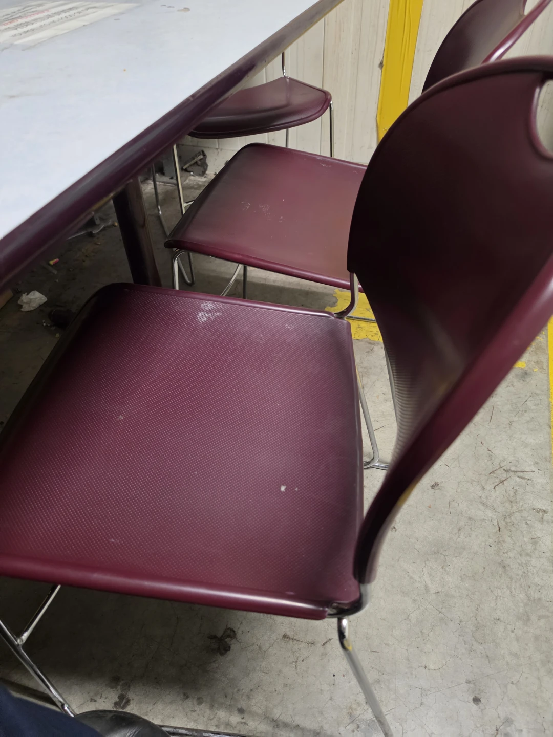 Burgundy Plastic Chairs