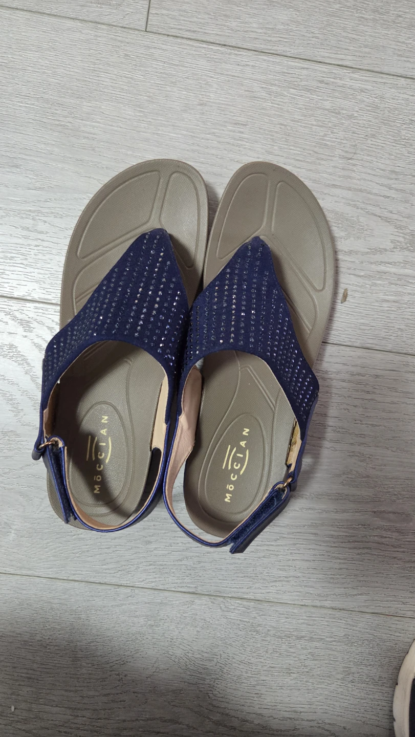 Mocciani Blue Embellished Sandals - Size 39