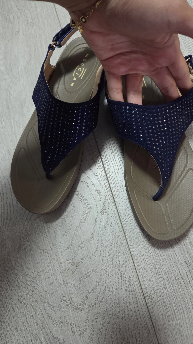 Mocciani Blue Embellished Sandals - Size 39 - photo 2