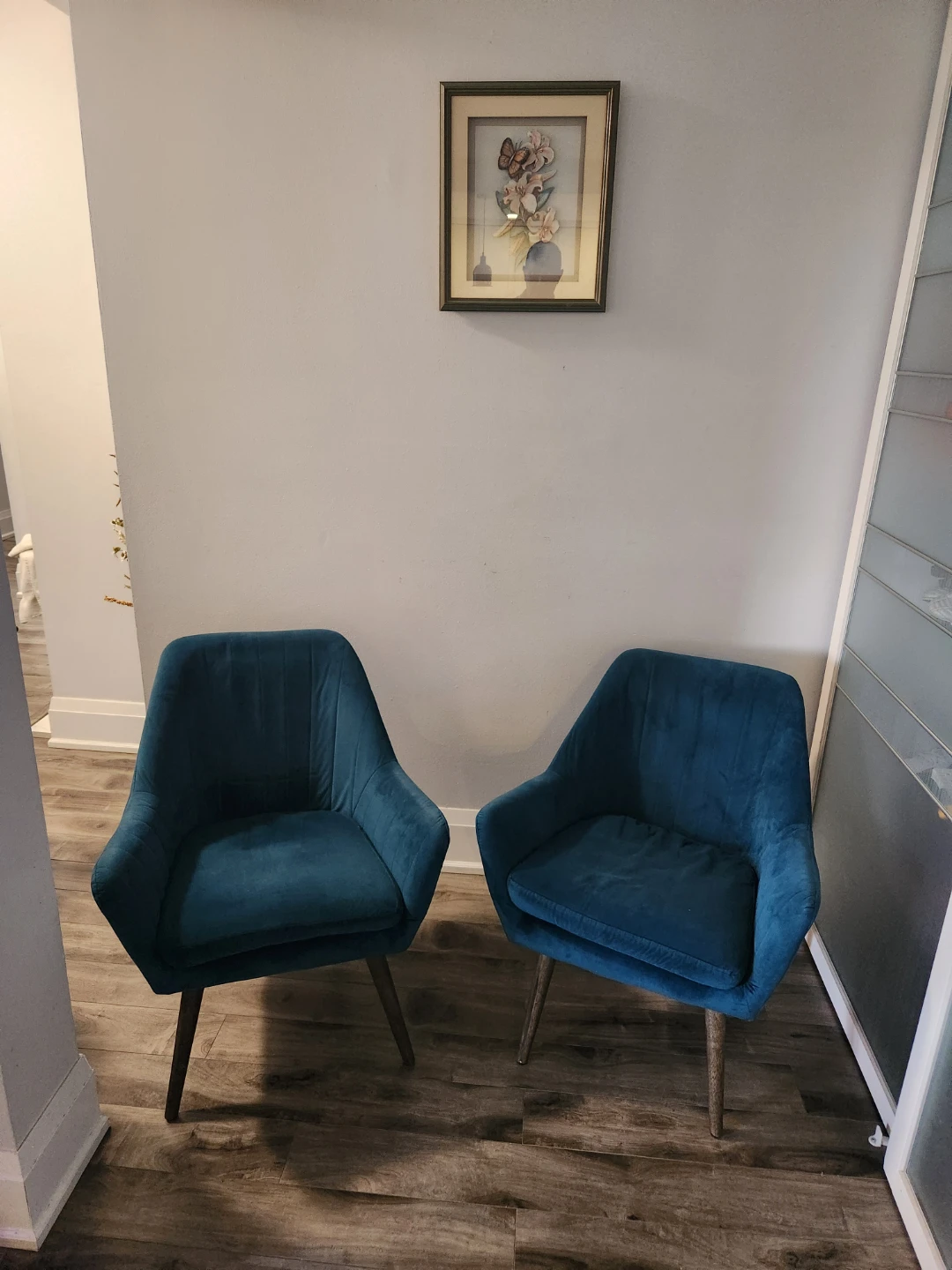 🇨🇦 Set of 2 Teal Velvet Accent chairs