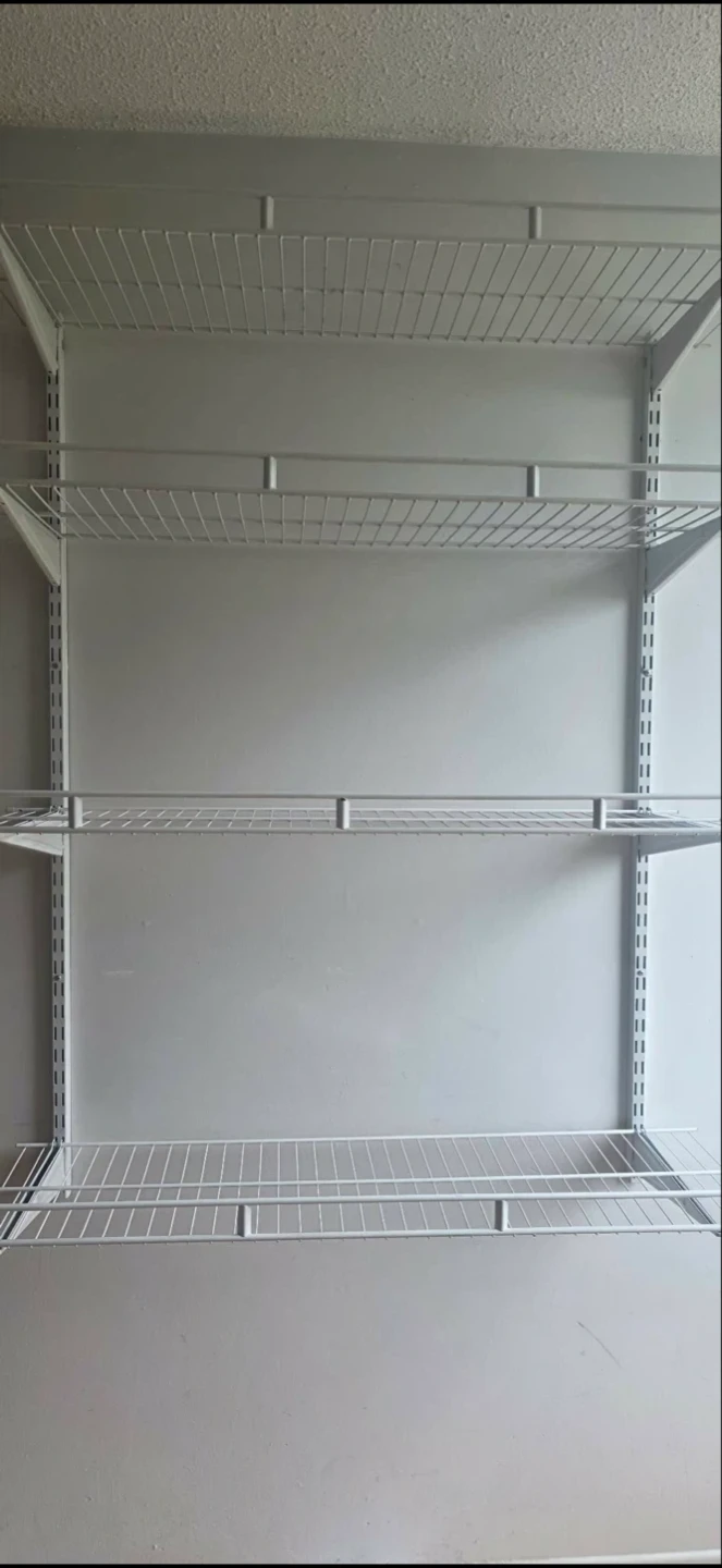 White Wire Shelving Unit - photo 2
