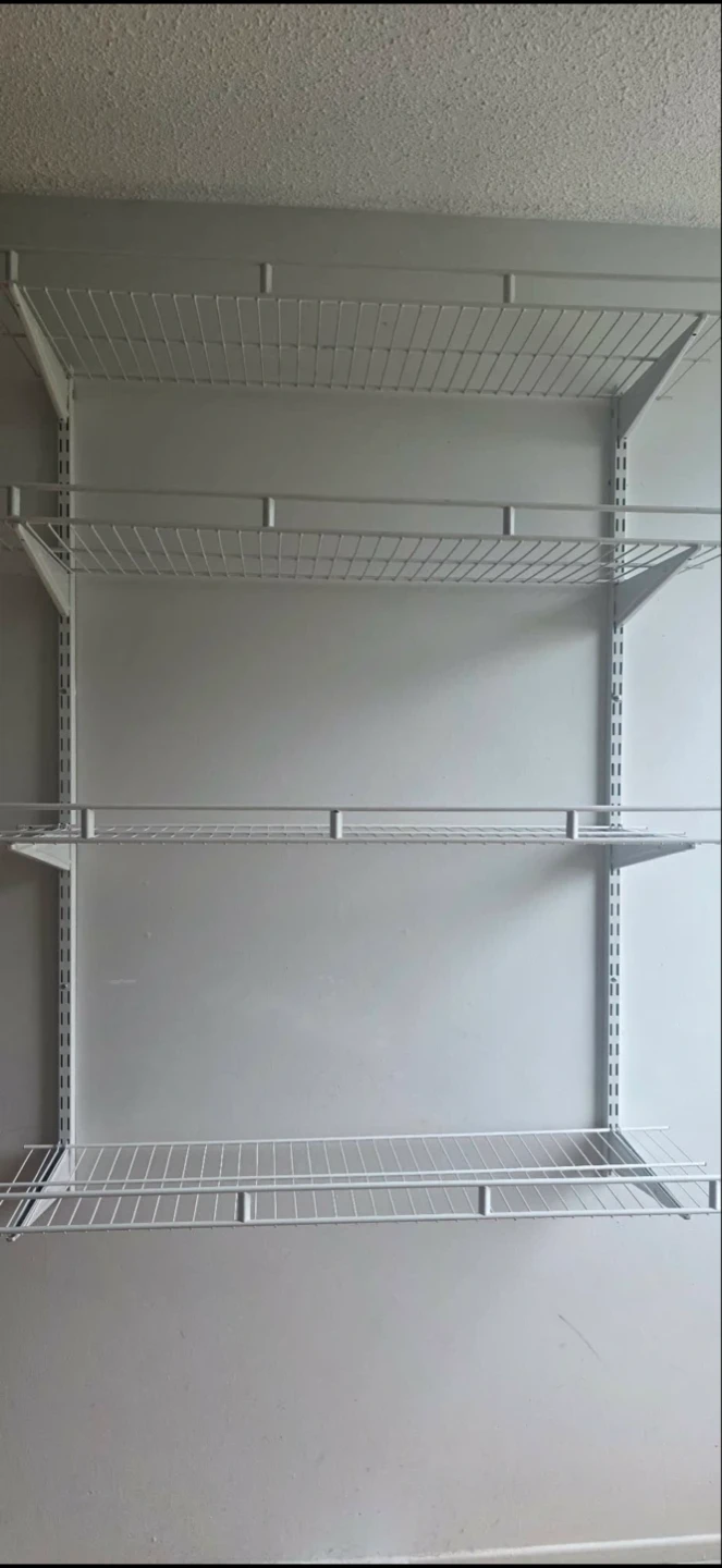 White Wire Shelving Unit - photo 3