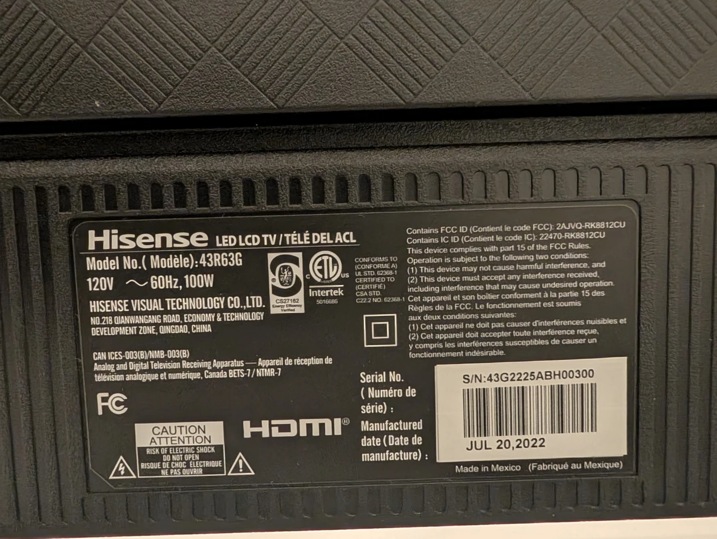 Hisense 43" LED Roku TV - photo 2