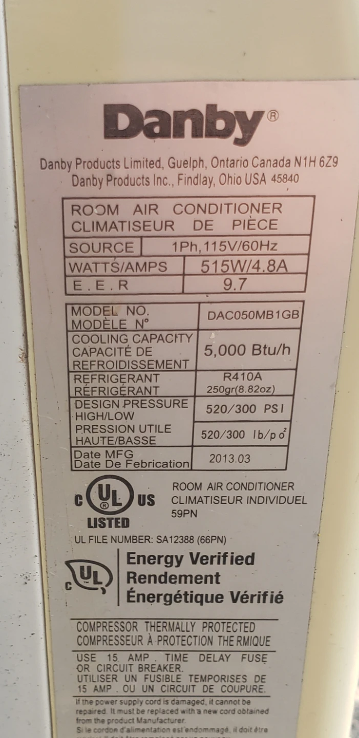 Danby Room Air Conditioner DAC050MB1GB - photo 2