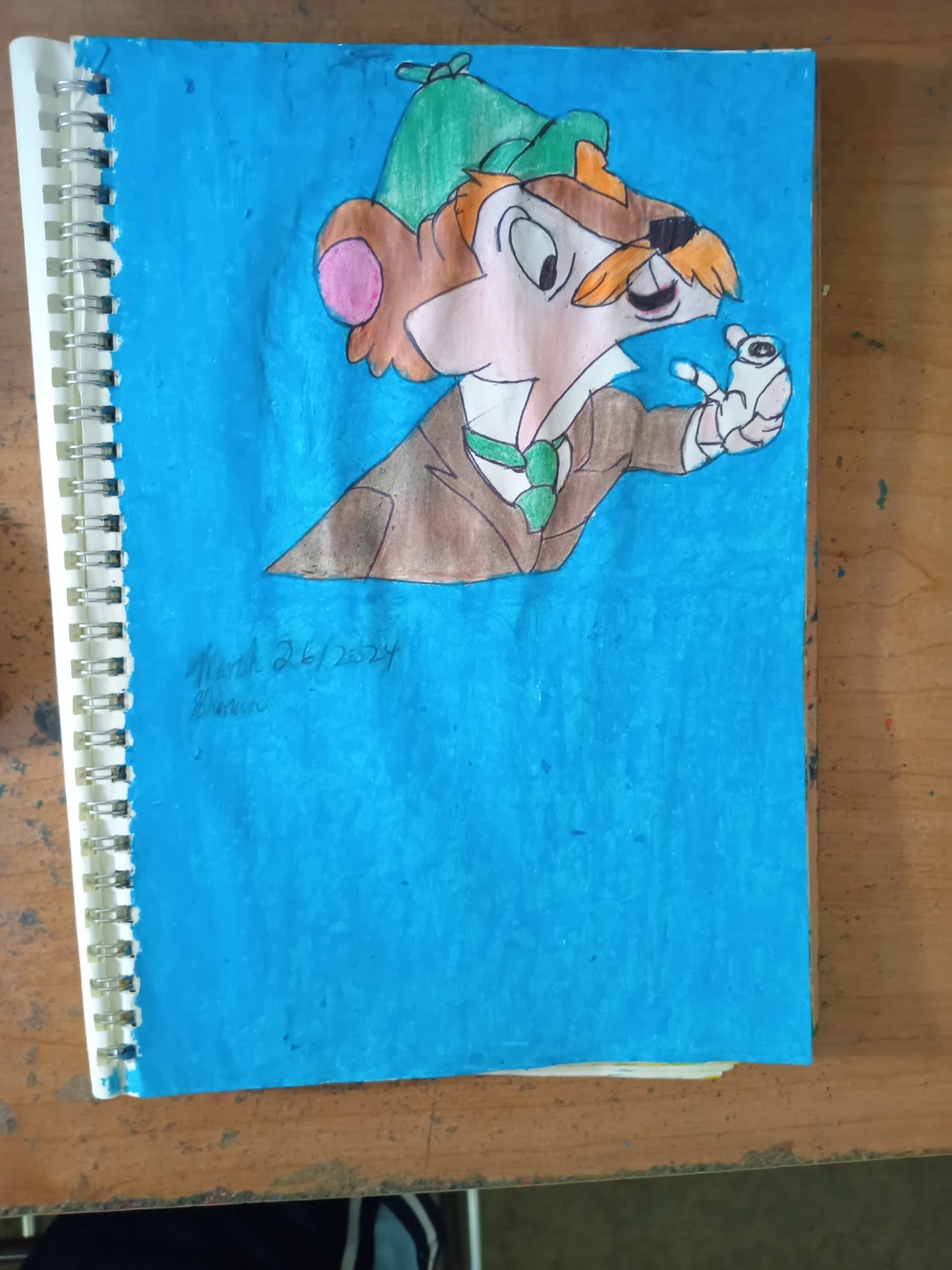 MOUSE DETECTIVE  DRAWING BY CUSTOM ARTIST SHERWIN - photo 5