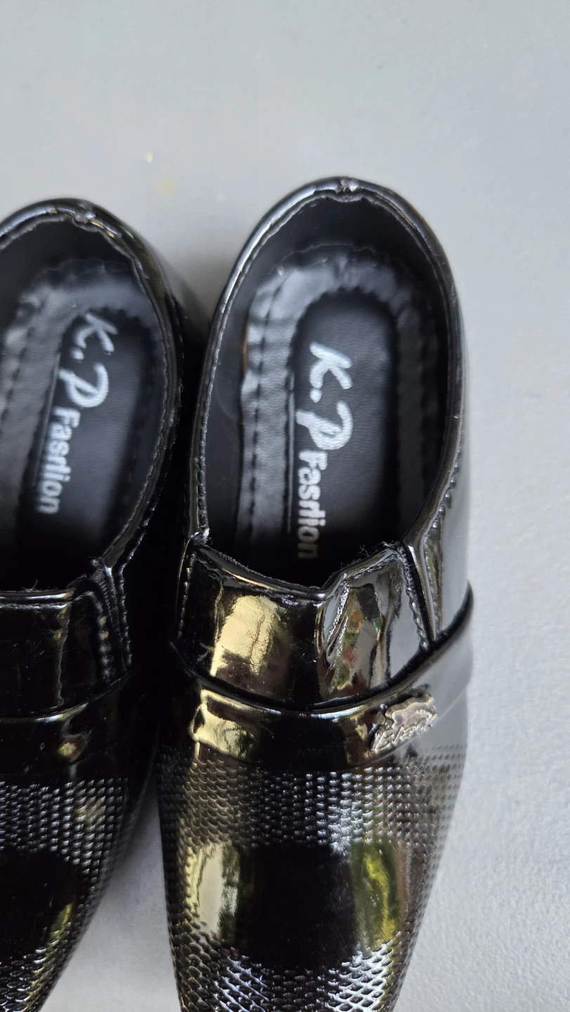 K.P. Fashion Black Patent Dress Shoes 2 year old