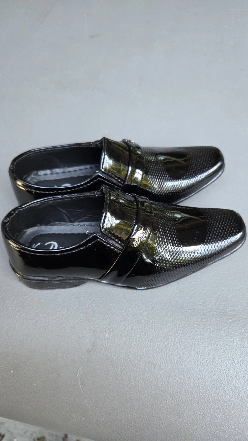 K.P. Fashion Black Patent Dress Shoes 2 year old - photo 4